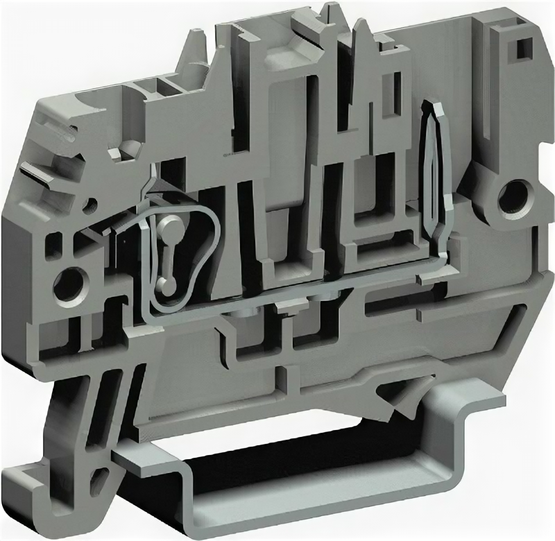 фото Клемма пружинная проходная штыревой контакт серая 2.5кв.мм ZHVP300GR DKC