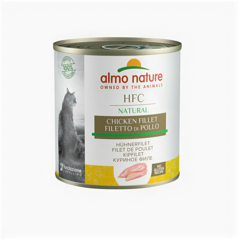 Almo Nature консервы Консервы для Кошек Куриное филе (HFC - Natural - Chicken Fillet) 5150 | Classic HFC Adult Cat Chicken Fillet 0,28 кг 20066 (5 шт)