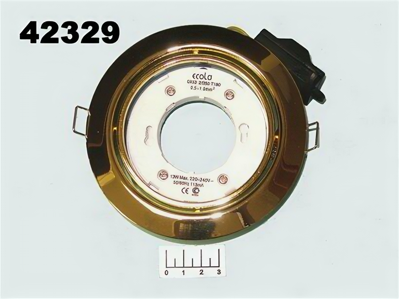 Светильник для лампы GX53 встраиваемый поворотный FT9073 Ecola (40*120) золото