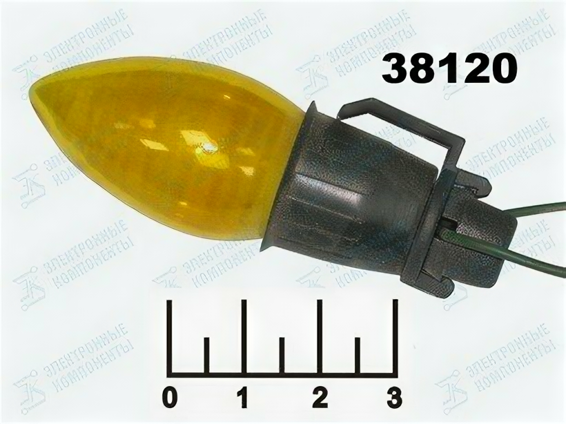 фото Плафон для гирлянды желтый "Свеча"