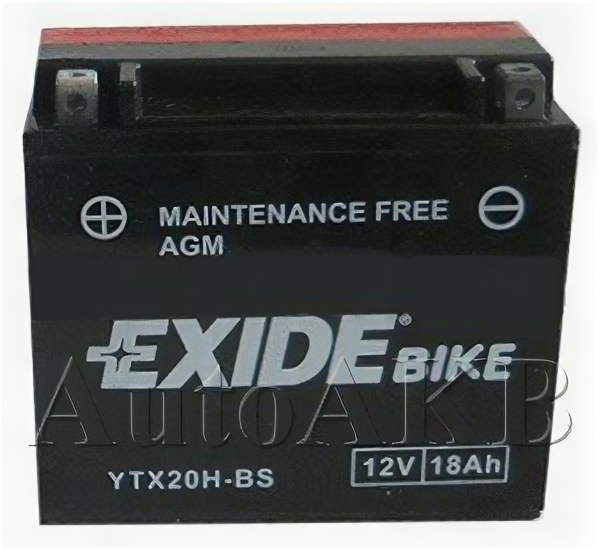 Аккумулятор мото EXIDE ETX20H-BS/YTX20H-BS 175x87x155