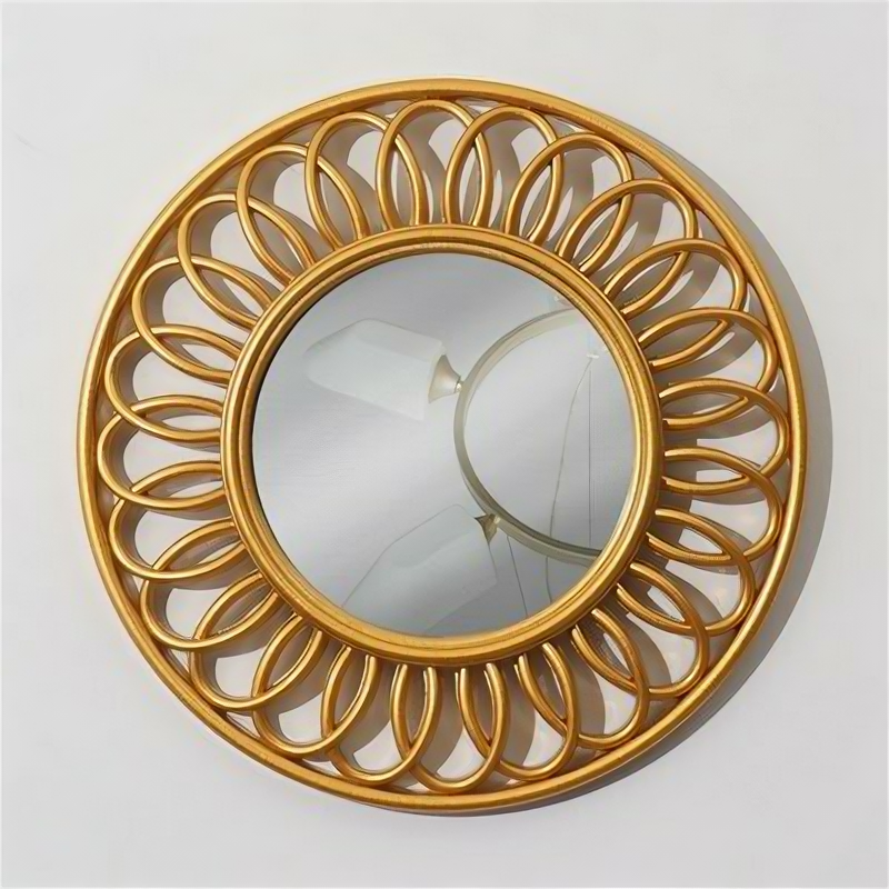 Зеркало настенное «Спираль», d зеркальной поверхности 13 см, цвет золотистый, Queen fair - фотография № 2