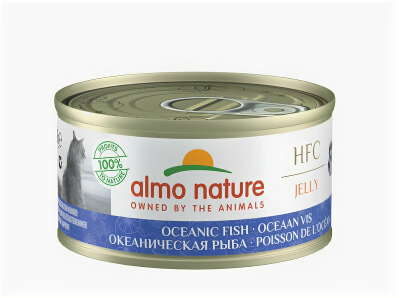 Almo Nature консервы Консервы для Кошек с Океанической рыбой 75проц. мяса (HFC - Jelly - Oceanic Fish) 9026H | Legend HFC Adult Cat Oceanic Fish 007 кг 26497 (9 шт)