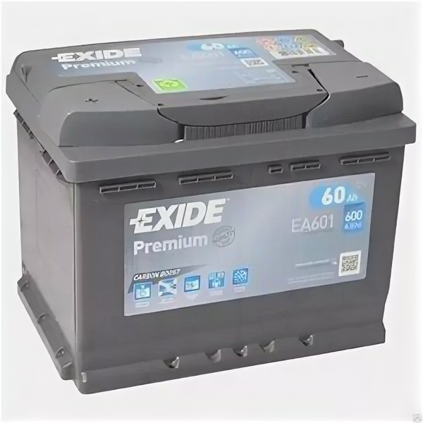 Аккумулятор Exide Premium EA601 60 Ач 600А прям. пол.