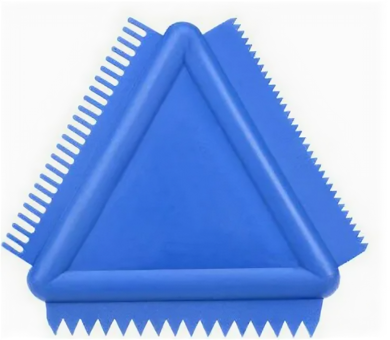фото STMDECOR скребок зубчатый треугольный пластиковый (гребенка)