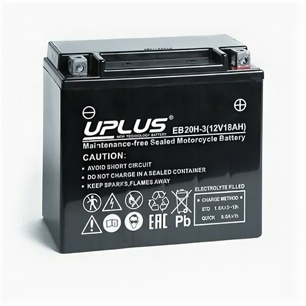 Аккумулятор мото Uplus EB20H-3 (YTX20L-BS) AGM