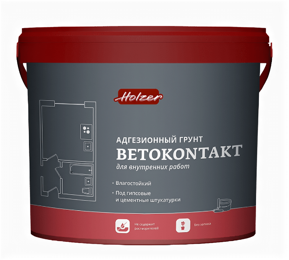 Holzer Betokontakt Адгезионный грунт-бетоноконтакт для внутренних работ (5 кг)