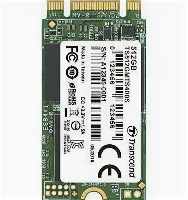 Твердотельный накопитель SSD M.2 128 Gb Transcend MTS400S Read 540Mb/s Write 170Mb/s MLC (TS128GMTS400S)