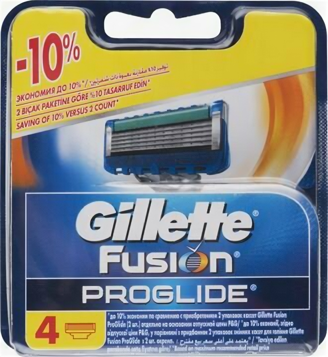 Кассеты для станка Gillette Fusion ProGlide, 4 шт. - Procter and Gamble