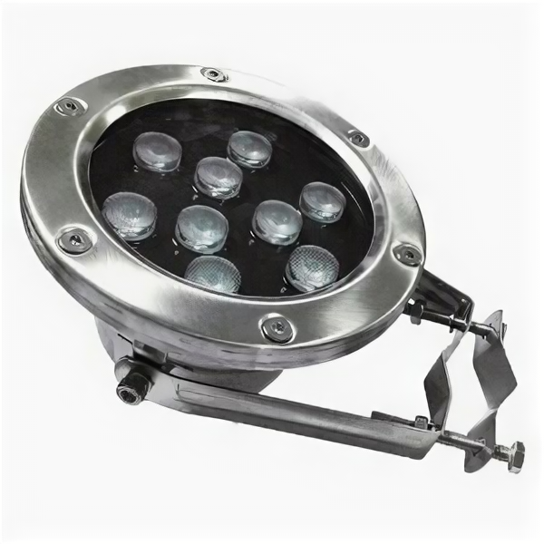 Прожектор для фонтана Aquaviva LED (RGB, 9 led, 9 Вт, 12 В, IP68), крепление на трубу, цена за 1 шт