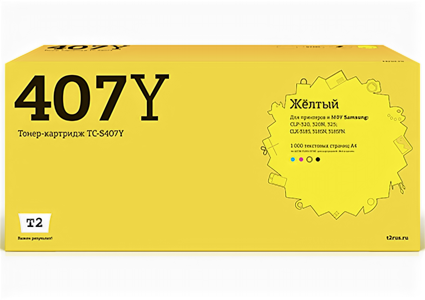 TC-S407Y Картридж T2 для Samsung CLP-320/325/CLX-3185 (1000 стр.) желтый, с чипом