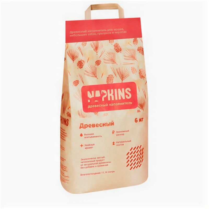 фото NAPKINS наполнитель Древесный наполнитель 5,62л 59ин15 37926 3 кг 37926 (2 шт)