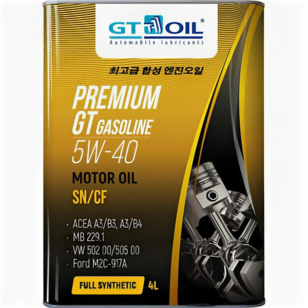 Масло моторное GT OIL Premium GT Gasoline 5W-40 4л