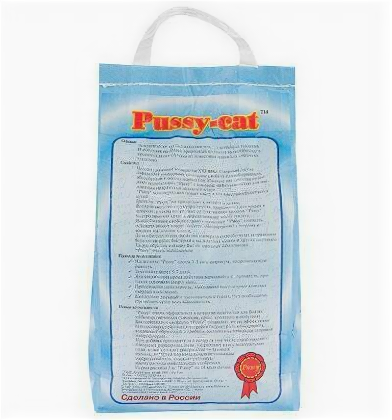 фото Pussy-Cat Впитывающий наполнитель цеолитовый 4,5л (Синий пакет) 2,8 кг 26225 (2 шт)