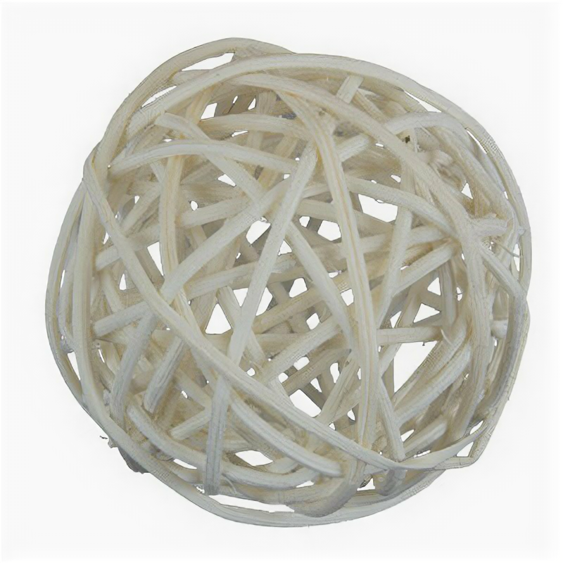 фото Шар декоративный из ротанга "Blumentag" BRF-7 d. 7 см №01 белый