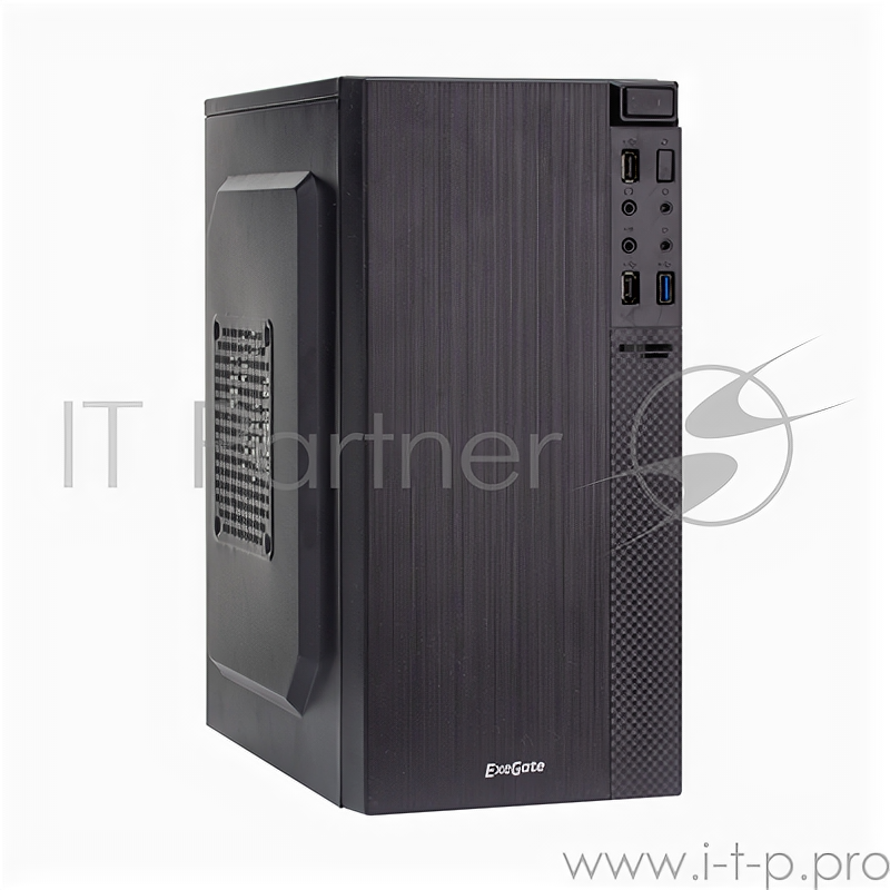 Корпус Minitower Exegate Baa-104u Black, mATX, (aaa450, 80mm), 2*USB+1*USB3.0, Audio