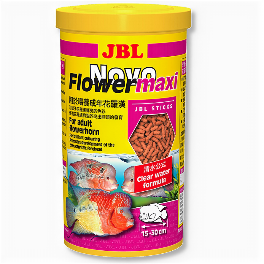 JBL NovoFlower maxi - Основной корм для больших флауэрхорнов, палочки, 1 л