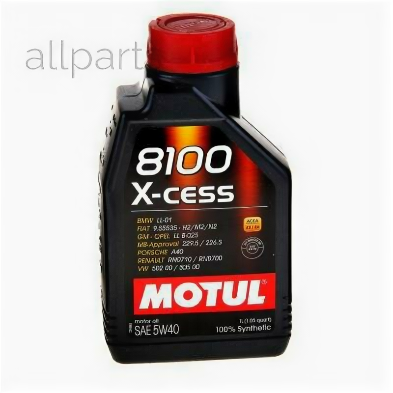 MOTUL 109774 Масло моторное Motul 8100 X-Cess 5W-40 1л.