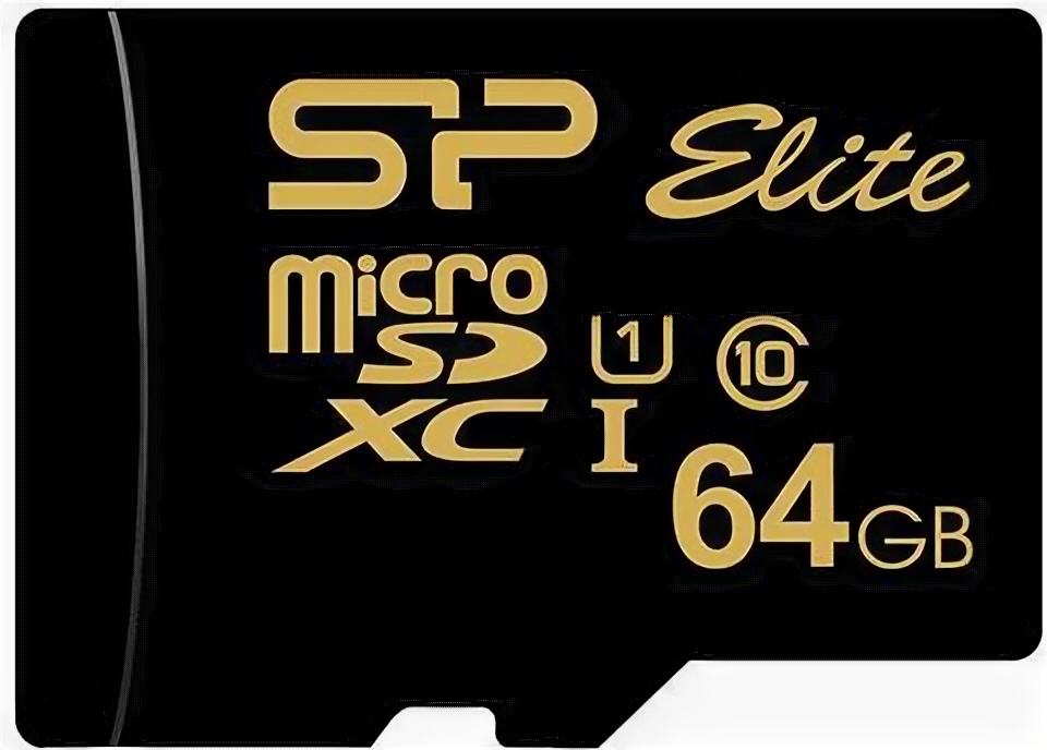 Флеш карта microSD 64GB Silicon Power Elite Gold microSDXC Class 10 UHS-I U1 85Mb/s