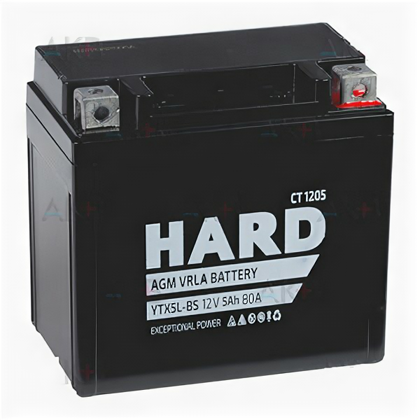 Аккумулятор мото HARD YTX5L-BS AGM