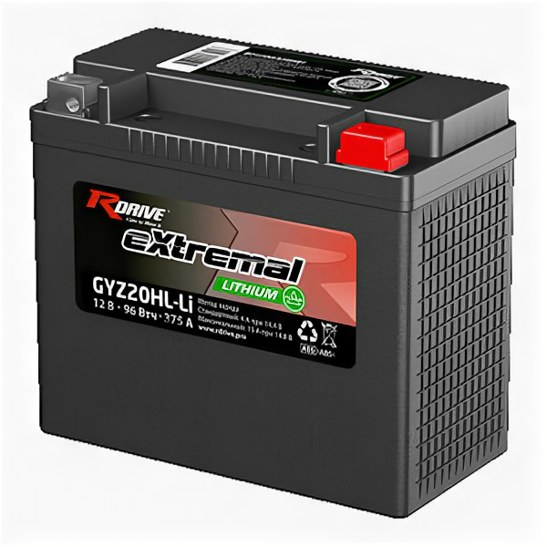 Аккумулятор мото Rdrive CYLITHIUM GYZ20HL-Li (YTX20L-BS)