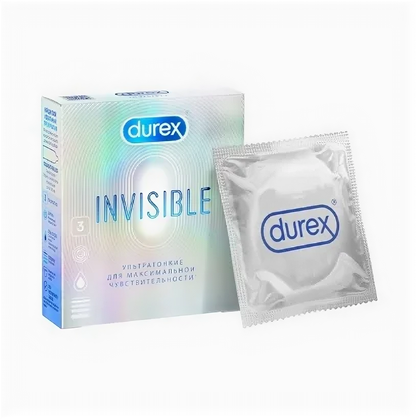 Durex Invisible презервативы ультра тонкие 3 шт.