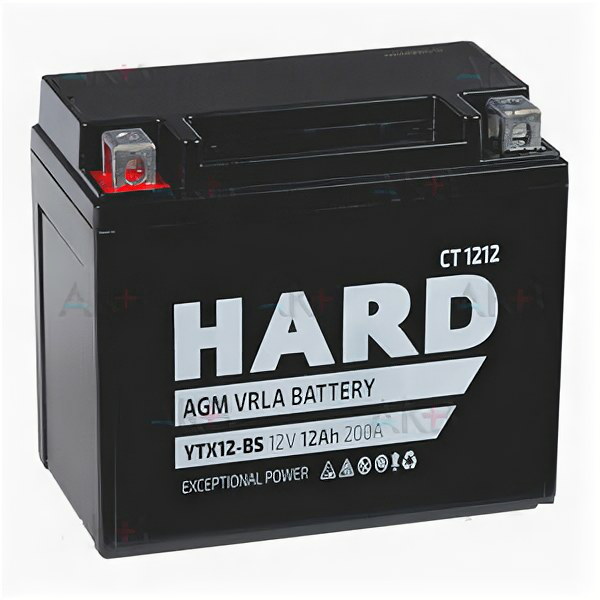 Аккумулятор мото HARD YTX12-BS AGM (CT 1212)