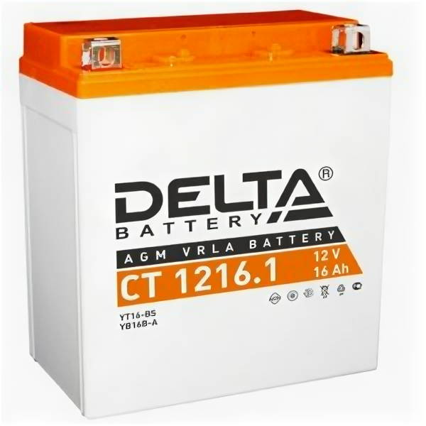 Аккумулятор мото Delta CT 1216.1 (YB16B-A, YT16-BS)