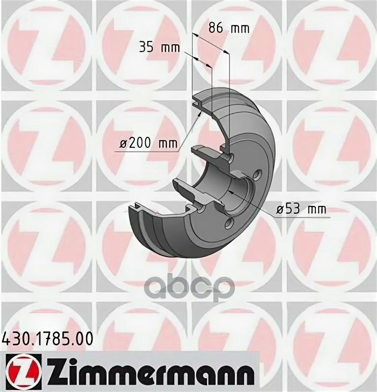 Барабан Тормозной Zimmermann арт. 430178500