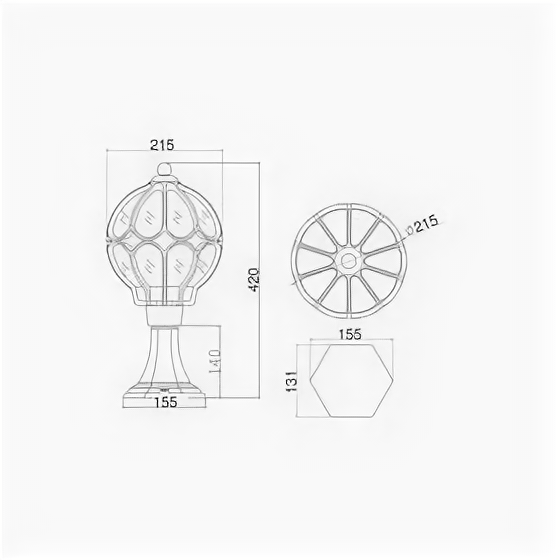 Ландшафтный светильник Outdoor O024FL-01G