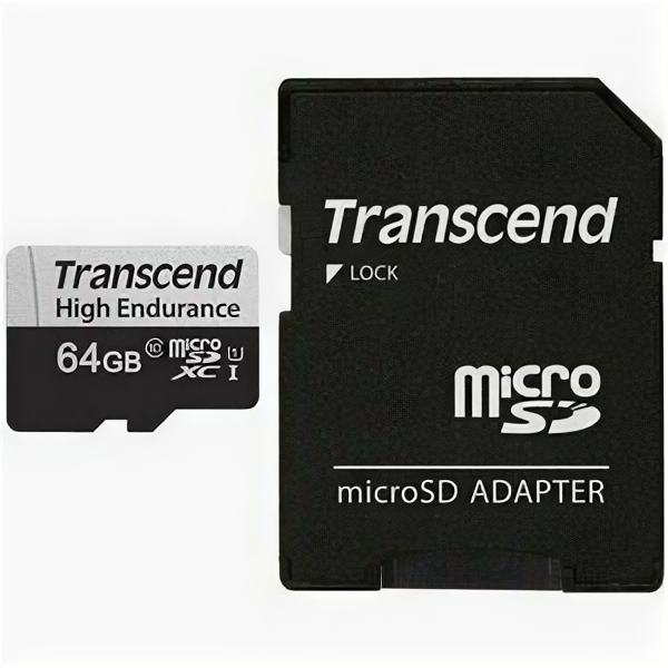 Карта памяти Transcend 64GB microSDXC Class 10 UHS-I U1, R100, W45MB/s without SD adapter (TS64GUSD350V)