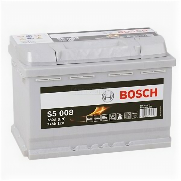 Аккумулятор Bosch Silver S5 008 77 Ач 780А обр. пол.