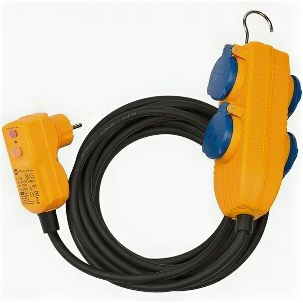 Удлинитель Brennenstuhl RCD Protected Cable (10 м, 4 розетки, УЗО, IP54, 1168730010)