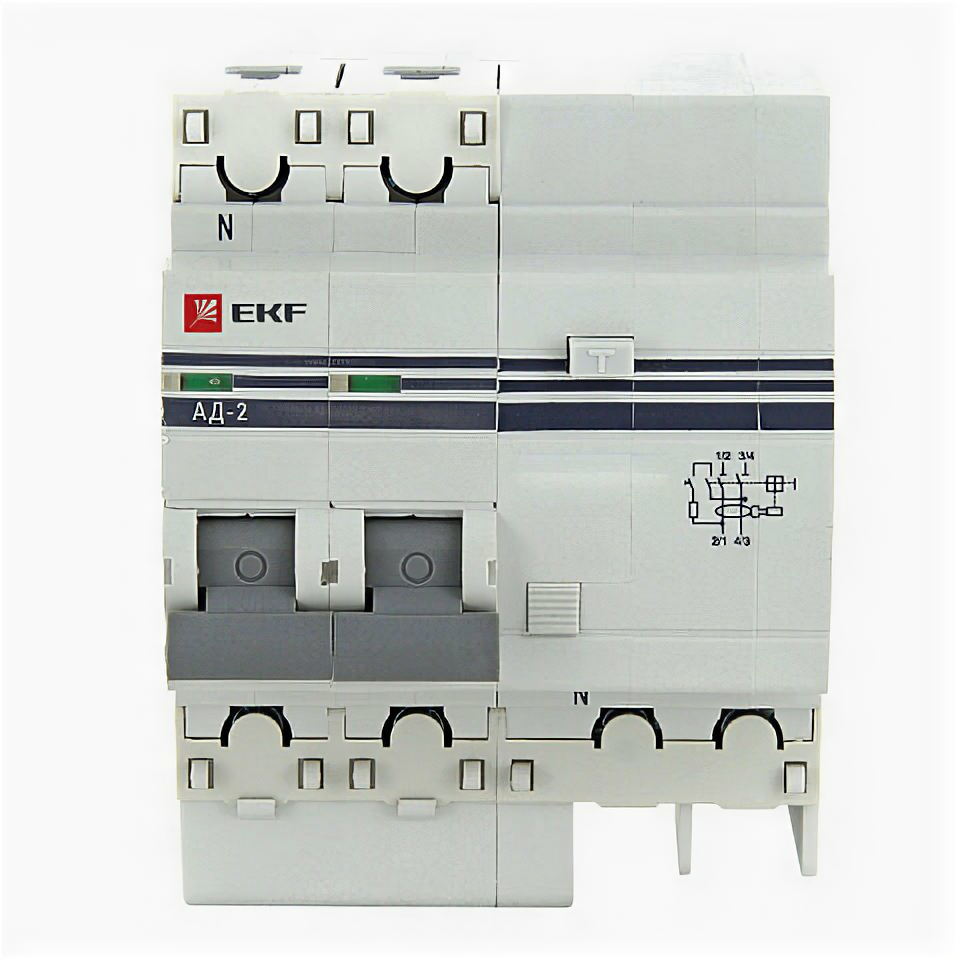 EKF Дифференциальный автомат (характеристика C, AC, электронный, защита 270В) 4,5кА PROxima DA2-06-30-pro