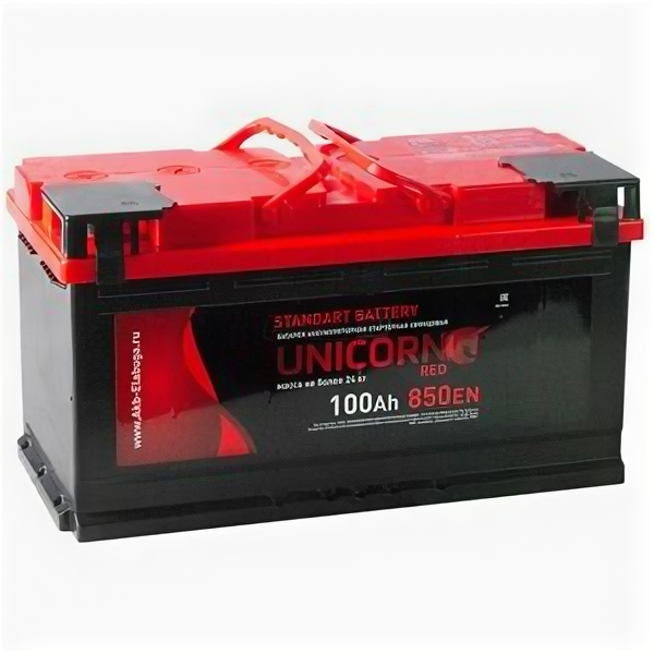 Аккумулятор Unicorn Red 100 Ач 850А прямая полярность