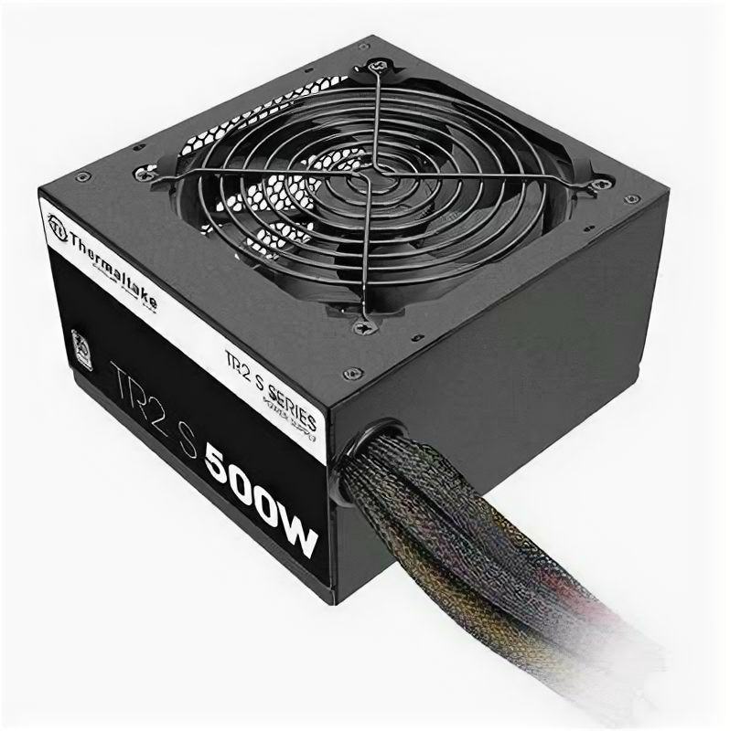 Блок питания Thermaltake ATX 500W TR2 S Trs-500ah2nk 80+ (24+4+4pin) Apfc 120mm fan 5xSATA RTL .