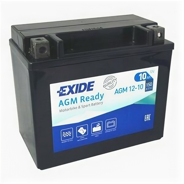 Аккумулятор мото Exide AGM 12-10 (YTX12-BS, YTX14-BS)