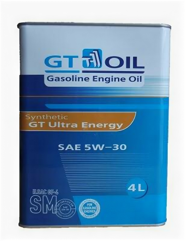 GT OIL 8809059407257 Масло моторное синтетическое Energy 5W30 API SN,ILSAC GF 5, ACEA A1/B1 4л