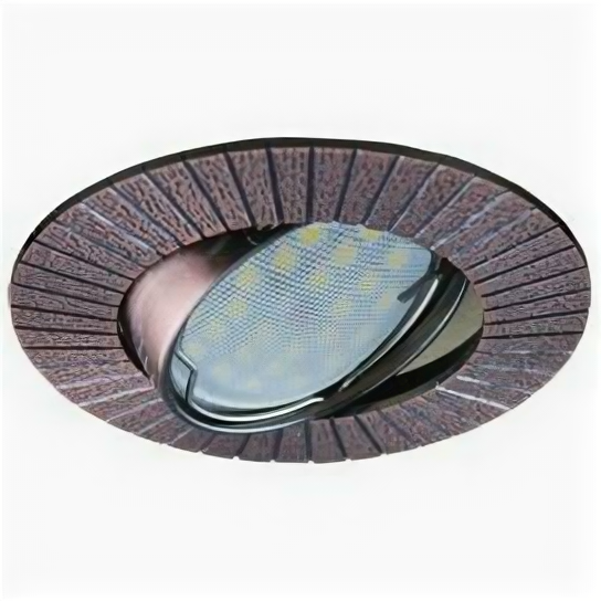 фото Ecola DL119 MR16 GU5.3 светильник литой поворот.Рифленые лучи Черная Медь 25x91 FR1603EFF (арт. 495995)