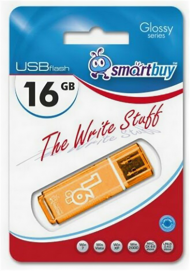 Smartbuy Glossy series 16GB USB 2.0 (оранжевый)