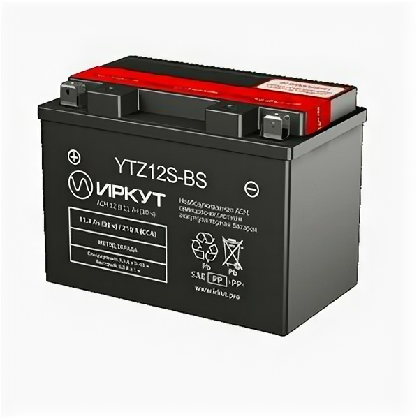 Аккумулятор мото Иркут YTZ12S-BS AGM
