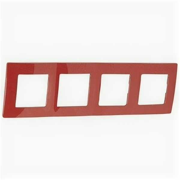 Рамка 4 м красный Etika встроенный монтаж (Legrand), арт. 672534