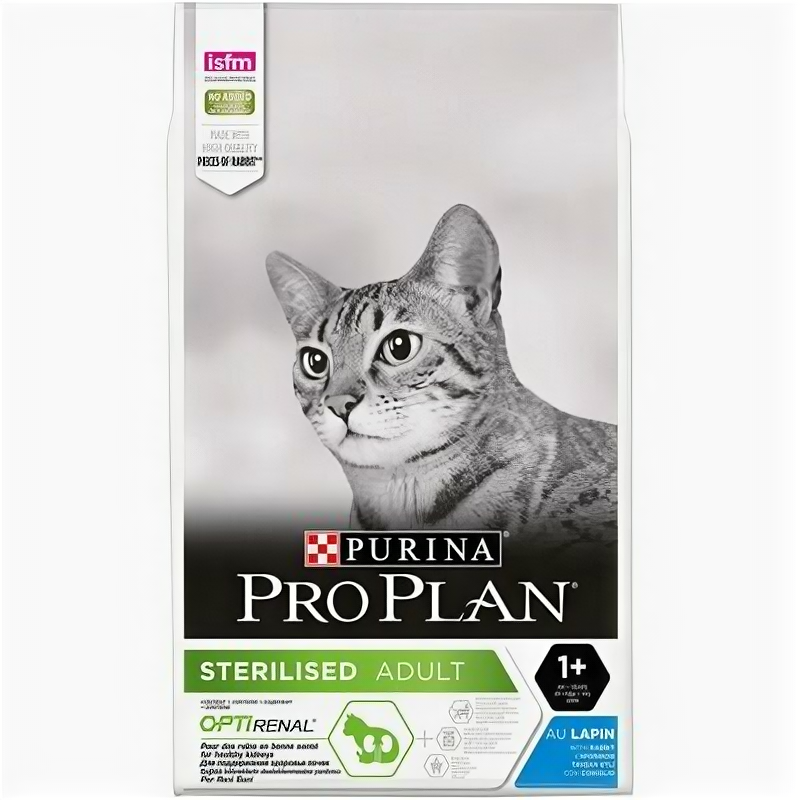 Purina Pro Plan Сухой корм для Кастрированных кошек Кролик и курица (Sterilised Rabbit) - 12171888 1236900512391014 | After Care With Rabbit 10 кг 22706