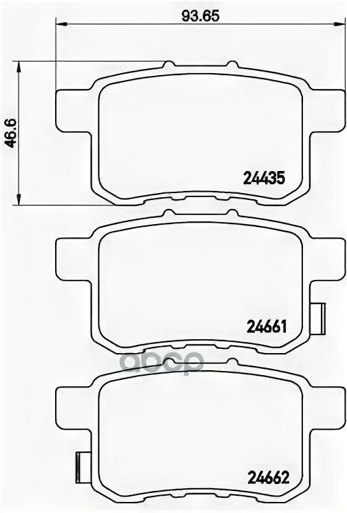 Дисковые тормозные колодки задние brembo P28072 для Acura TSX Honda Accord Great Wall Safe BYD F6 (4 шт.)
