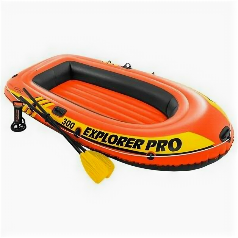 Лодка Explorer pro 300, 3 местная, 244 х 117 х 36 см, вёсла, ручной насос, до 200 кг, 58358NP INTEX .