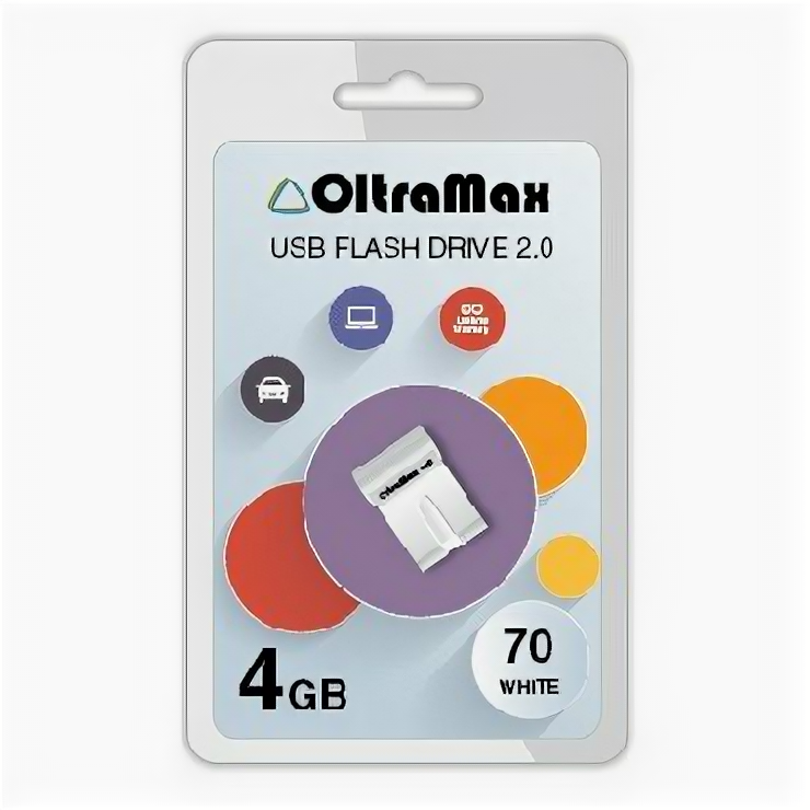 USB flash накопитель OltraMax 70 4GB White (OM-4GB-70)