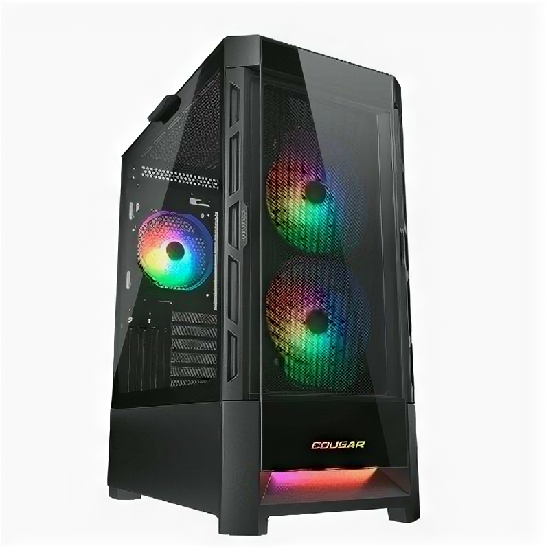 Cougar Корпус Cougar Duoface RGB, 2х140мм + 1x120mm ARGB Fan, ARGB Fan Hub, без БП, черный, ATX