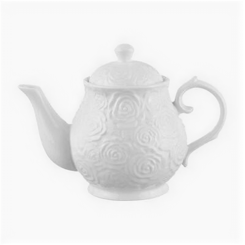 фото Чайник Фарфор 430 Розы Белый (24) Элан 540294 .