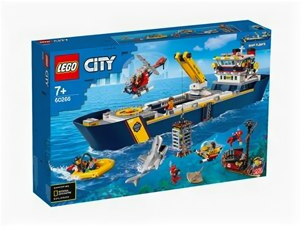 Конструктор LEGO City Океан: исследовательский корабль, 745 деталей (60266) - фото №1