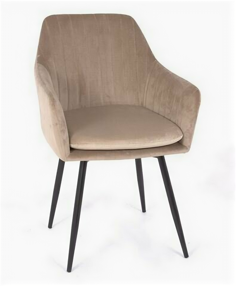 Стул С-1258 (Beige velvet) Red&Black бежевый